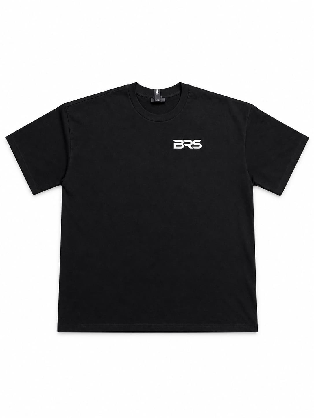 BRS Classic Oversized Tee, White logo, front